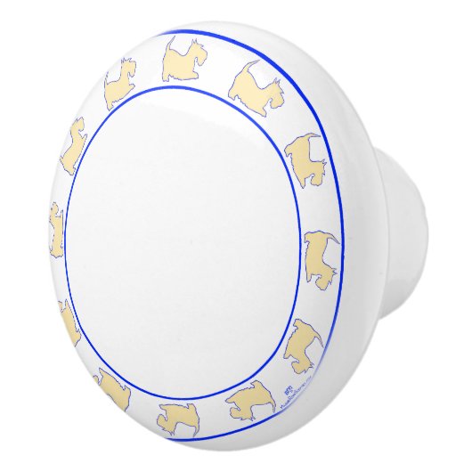 Wheaten Scottish Terriers Keramikknauf (Rechts)