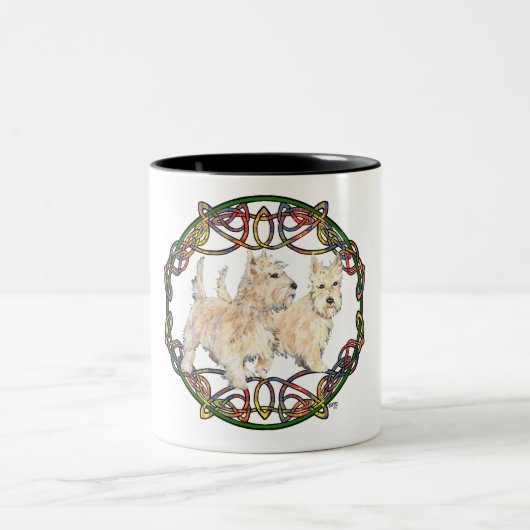Wheaten Scottish Terriers Zweifarbige Tasse (Mittel)