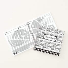 WHEATEN Terrier Black Toile Bon Appétit Rezept Notizblock