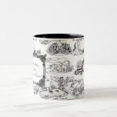 WHEATEN Terrier Black Toile mit/Anpassung Zweifarbige Tasse (Mittel)