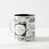 WHEATEN Terrier Black Toile mit Individuelle Name Zweifarbige Tasse (Vorderseite Links)