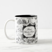 WHEATEN Terrier Black Toile mit Individuelle Name Zweifarbige Tasse (Links)