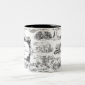 WHEATEN Terrier Black Toile mit Individuelle Name Zweifarbige Tasse (Mittel)