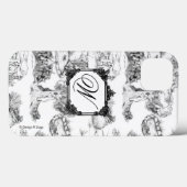 WHEATEN Terrier Black Toile mit Monogramm Case-Mate iPhone Hülle (Rückseite (Horizontal))