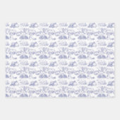 WHEATEN Terrier Blue Toile Geschenkpapier Set (Vorderseite 3)