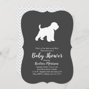 Wheaten Terrier Dog Baby Shower Gender Neutral Einladung