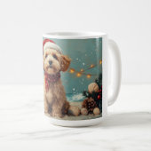 Wheaten Terrier Dog Christmas Vintag Beach Kaffeetasse (VorderseiteRechts)