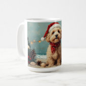 Wheaten Terrier Dog Christmas Vintag Beach Kaffeetasse (Vorderseite Links)