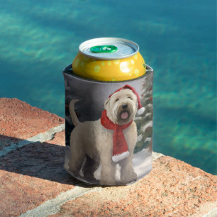 Wheaten Terrier Dog im Schnee Weihnachten Dosenkühler