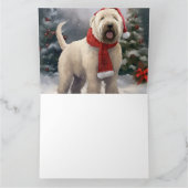 Wheaten Terrier Dog im Schnee Weihnachten Karte (Innenseite)
