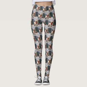 Wheaten Terrier Dog im Schnee Weihnachten Leggings