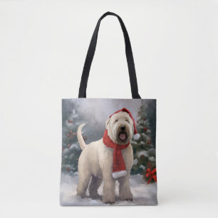 Wheaten Terrier Dog im Schnee Weihnachten Tasche