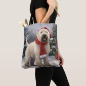 Wheaten Terrier Dog im Schnee Weihnachten Tasche (Von Nahem)