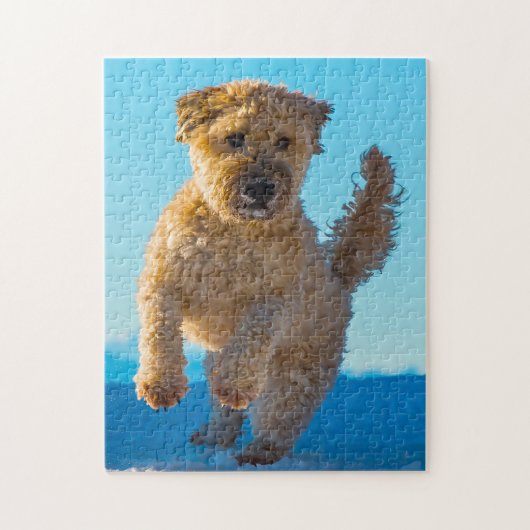 Wheaten Terrier Dog Jigsaws. Puzzle (Vertikal)