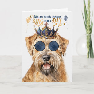 Wheaten Terrier Dog King für Day Funny Birthday Karte