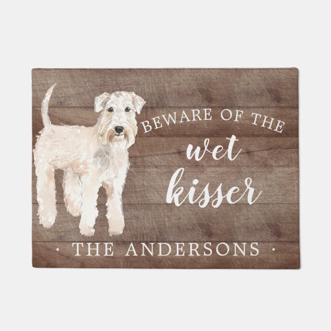 Wheaten Terrier Dog Personalisiert Dog Mat Fußmatte (Vorderseite)