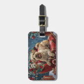 Wheaten Terrier Dog Weihnachtsfest Gepäckanhänger (Vorderseite vertikal)