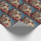 Wheaten Terrier Dog Weihnachtsfest Geschenkpapier (Ecke)