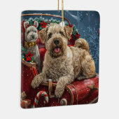 Wheaten Terrier Dog Weihnachtsfest Keramikornament (Rechts)