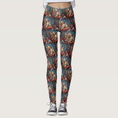 Wheaten Terrier Dog Weihnachtsfest Leggings (Vorderseite)