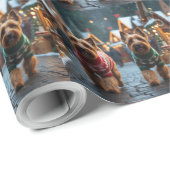 Wheaten Terrier Dogs Christmas Snow Holiday  Geschenkpapier (Rolleneckpunkt)