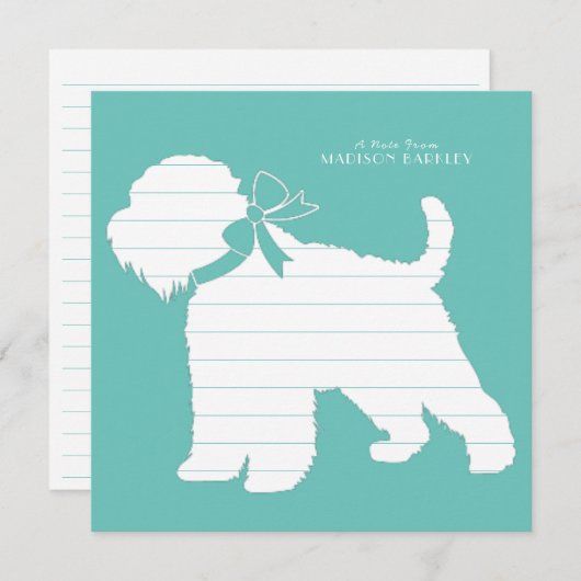 Wheaten Terrier Doppy Puppy Dankeskarte (Vorne/Hinten)