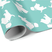 Wheaten Terrier Doppy Puppy Geschenkpapier (Rolleneckpunkt)