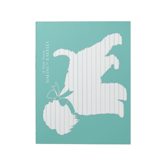 Wheaten Terrier Doppy Puppy Notizblock (Rotiert)