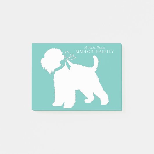 Wheaten Terrier Doppy Puppy Post-it Klebezettel (Vorderseite)