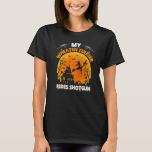 Wheaten Terrier fährt Schrotflinte Wheaten Terrier T-Shirt