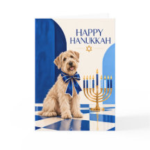 Wheaten Terrier Frohes Chanukka Karte