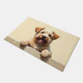 Wheaten Terrier Fußmatten Kunst Fußmatte (Schrägansicht)