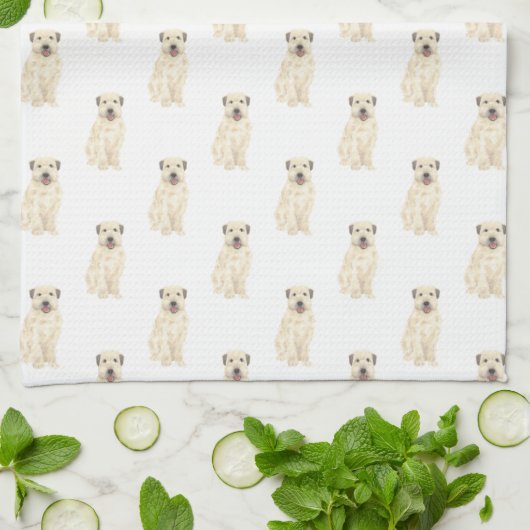 Wheaten Terrier Geschirrtuch (Gefaltet)