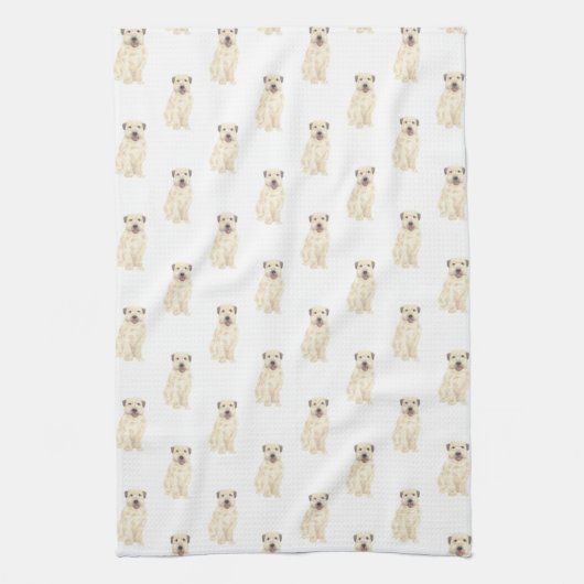 Wheaten Terrier Geschirrtuch (Vertikal)