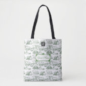 WHEATEN Terrier Green Toile mit Individuelle Name Tasche (Vorderseite)
