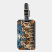 Wheaten Terrier Halloween Spooky Gepäckanhänger (Vorderseite vertikal)