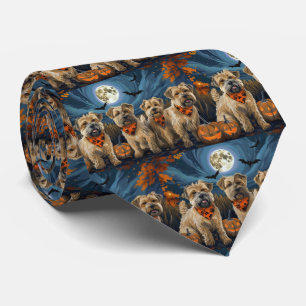 Wheaten Terrier Halloween Spooky Krawatte