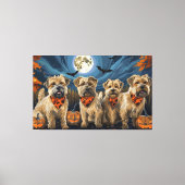 Wheaten Terrier Halloween Spooky Leinwanddruck (Vorderseite)