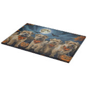Wheaten Terrier Halloween Spooky Schneidebrett (Ecke)