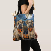 Wheaten Terrier Halloween Spooky Tasche (Von Nahem)