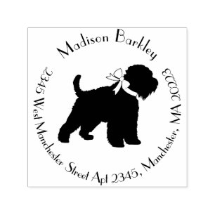 Wheaten Terrier Hund Silhouette Permastempel
