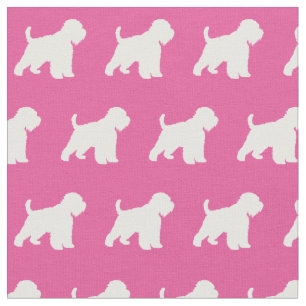 Wheaten Terrier Hund Silhouette Pink Stoff