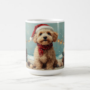 Wheaten Terrier Hund Weihnachten Vintage Strand Kaffeetasse