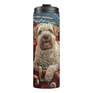 Wheaten Terrier Hund Weihnachtsfestlich Thermosbecher