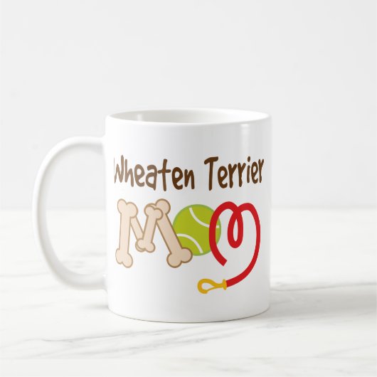 Wheaten Terrier-Hundezucht-Mama-Geschenk Kaffeetasse (Links)