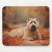 Wheaten Terrier im Herbst Leaves Inspiriert Mousepad (Vorne)