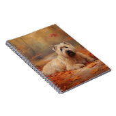 Wheaten Terrier im Herbst Leaves Inspiriert Notizblock (Rechte Seite)