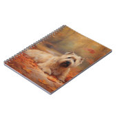 Wheaten Terrier im Herbst Leaves Inspiriert Notizblock (Linke Seite)