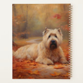 Wheaten Terrier im Herbst Leaves Inspiriert Planer (Rückseite)