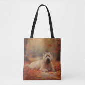 Wheaten Terrier im Herbst Leaves Inspiriert Tasche (Vorderseite)